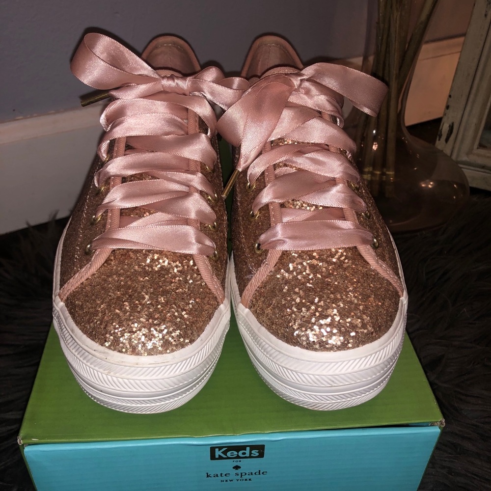 Keds for Kate Spade Rose Gold Glitter sneakers